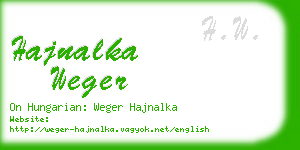 hajnalka weger business card